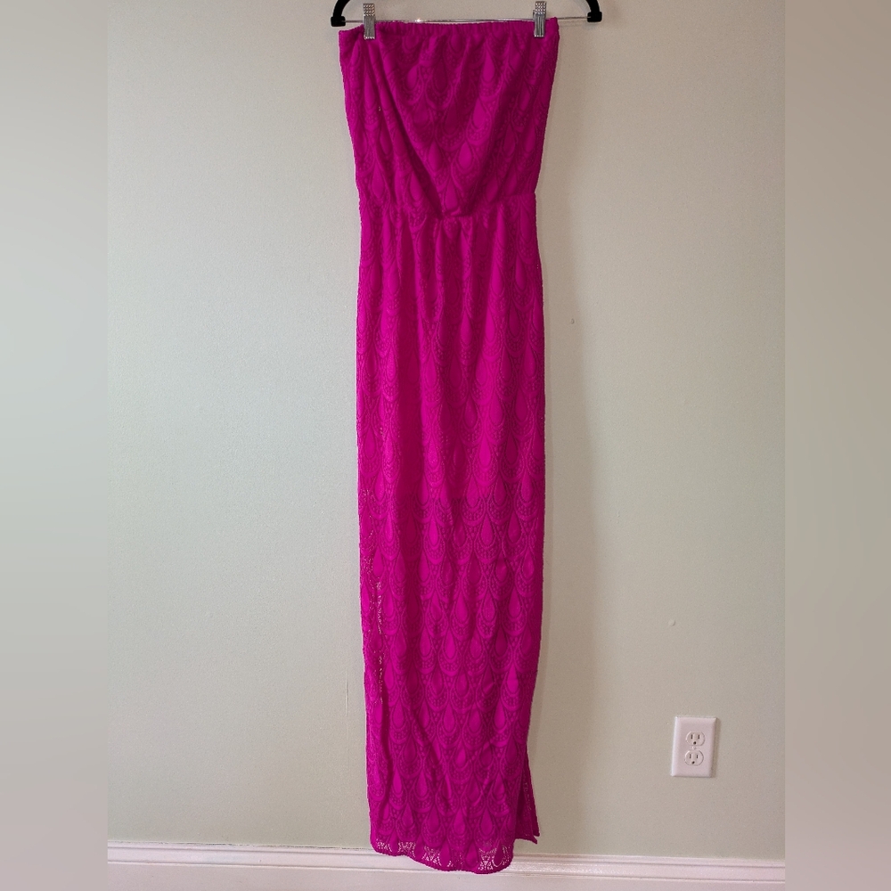 Lilly Pulitzer Vibrant Pink Strapless Dress